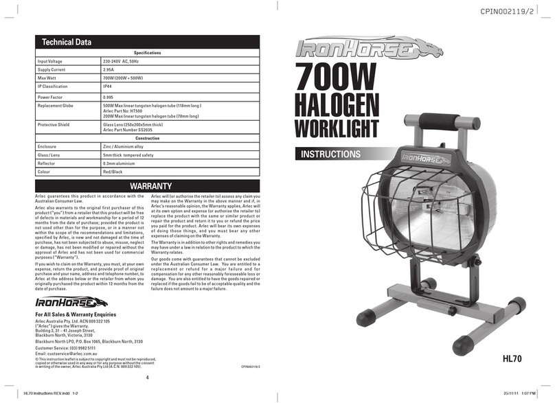 Iron Horse HL70 instructions