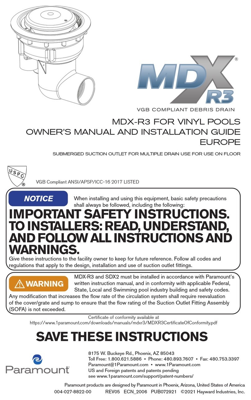 Hayward Paramount MDX-R3 Owner's manual and installation guide