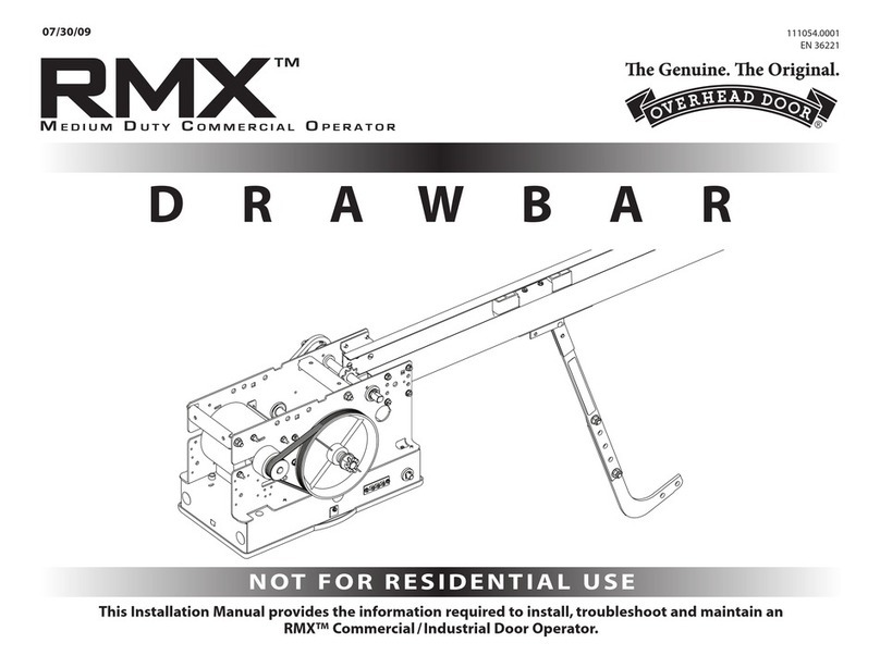Overhead door RMX DRAWBAR manual