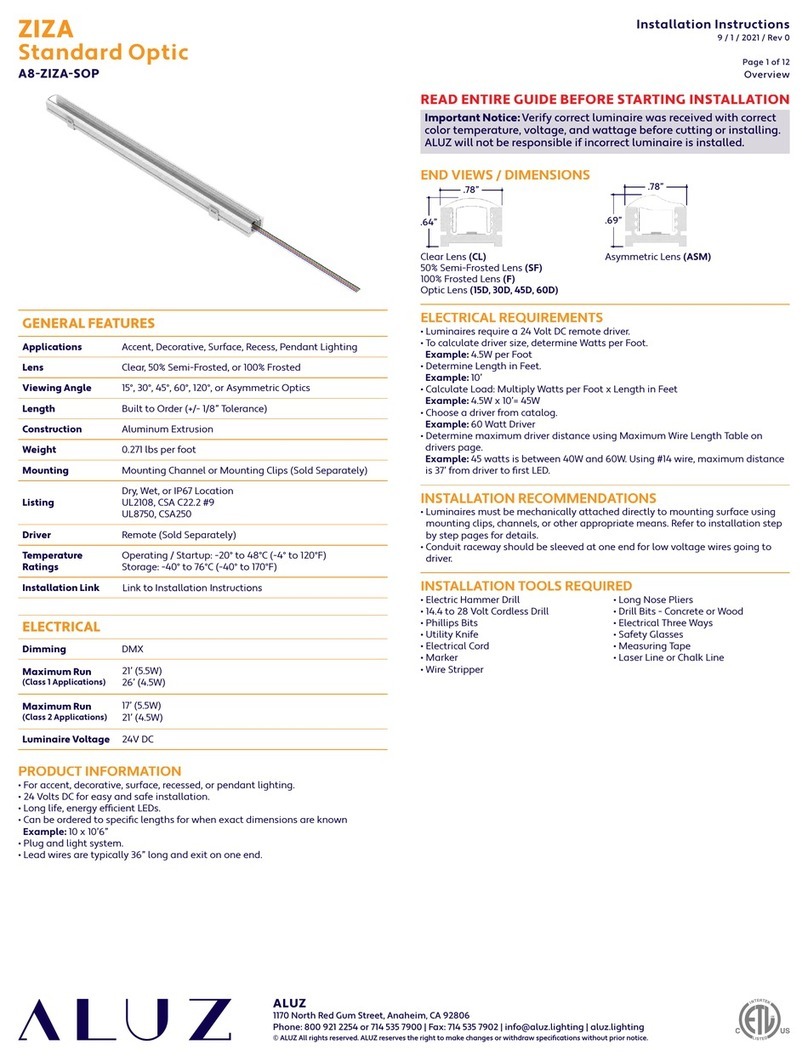 ALUZ A8-ZIZA-SOP installation instructions