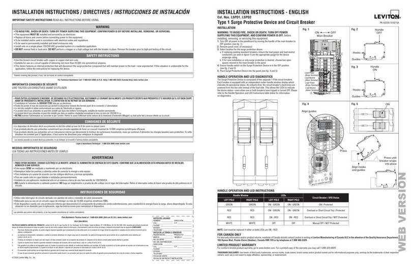 Leviton LSPD1 installation instructions
