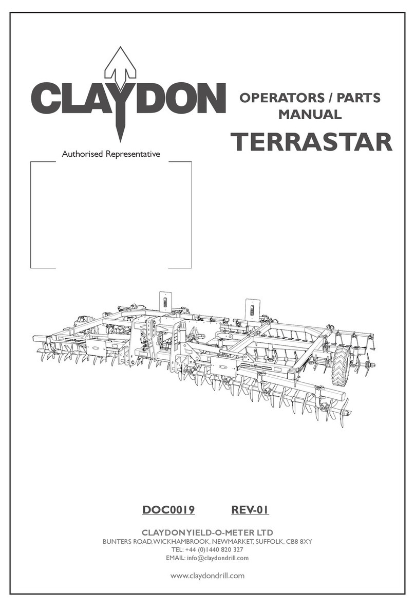 Claydon TERRASTAR Operator's & parts manual