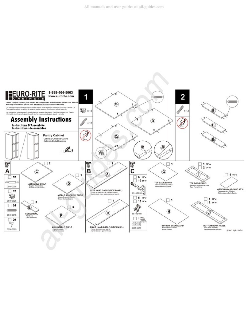 Euro-Rite Cabinets Pantry Cabinet Assembly instructions