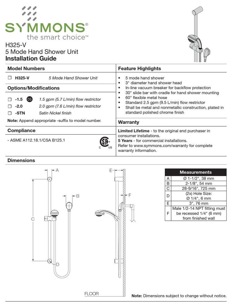 Symmons H325-V User manual