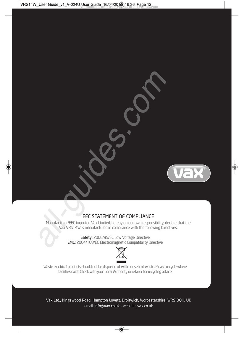Vax VRS14W User manual