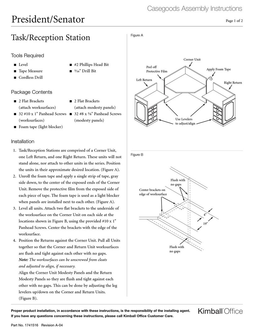 Kimball Office President Assembly instructions Kimball Office President Assembly instructions