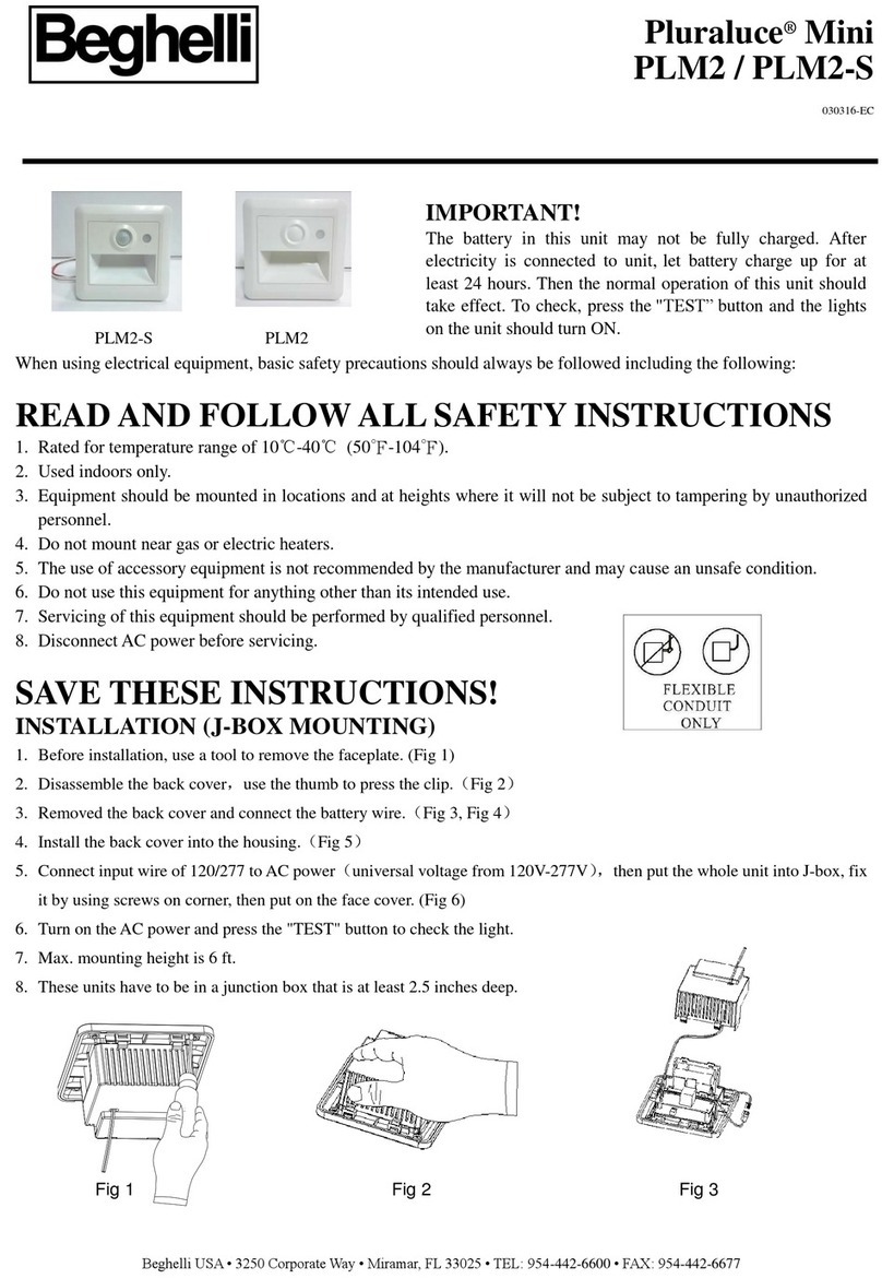 Beghelli Pluraluce Mini User manual