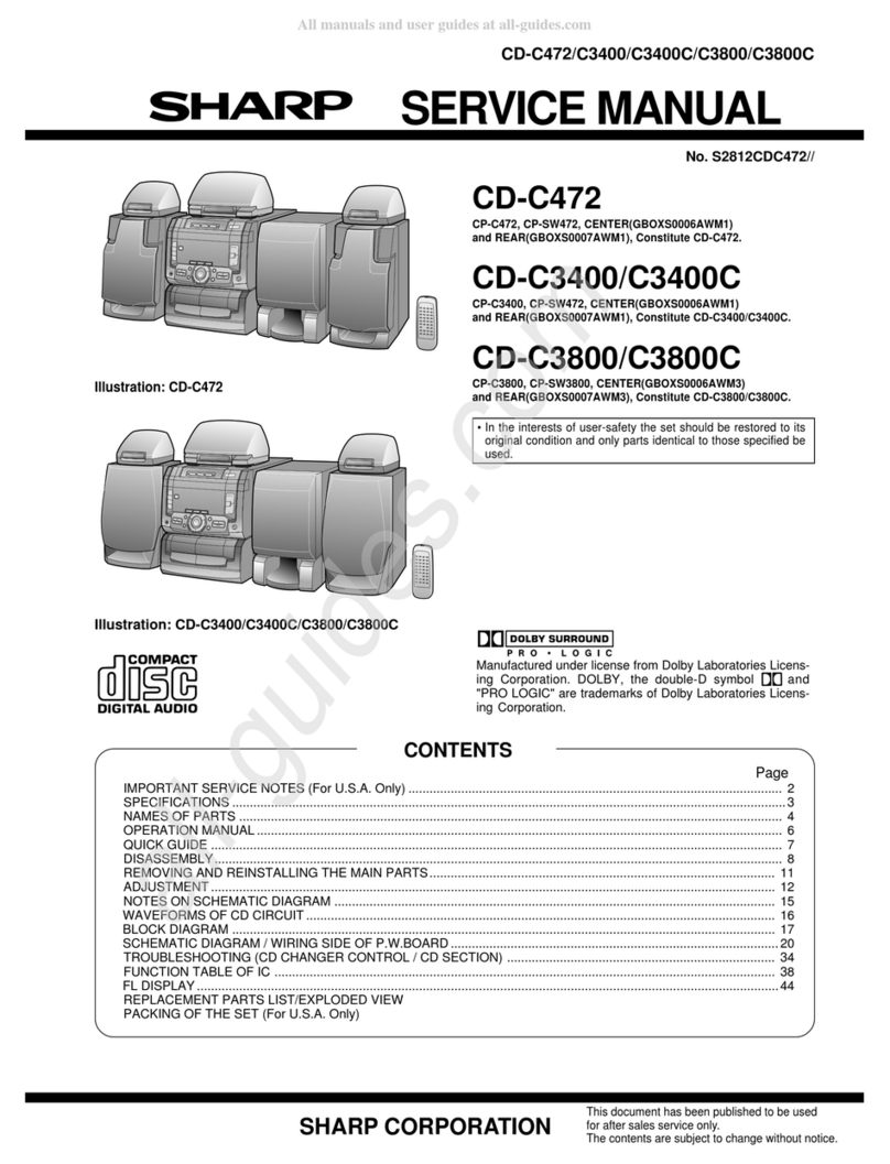Sharp CD-C472 User manual