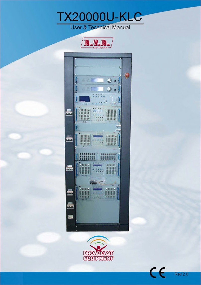R.V.R. Elettronica TX20000U-KLC User's & technical manual