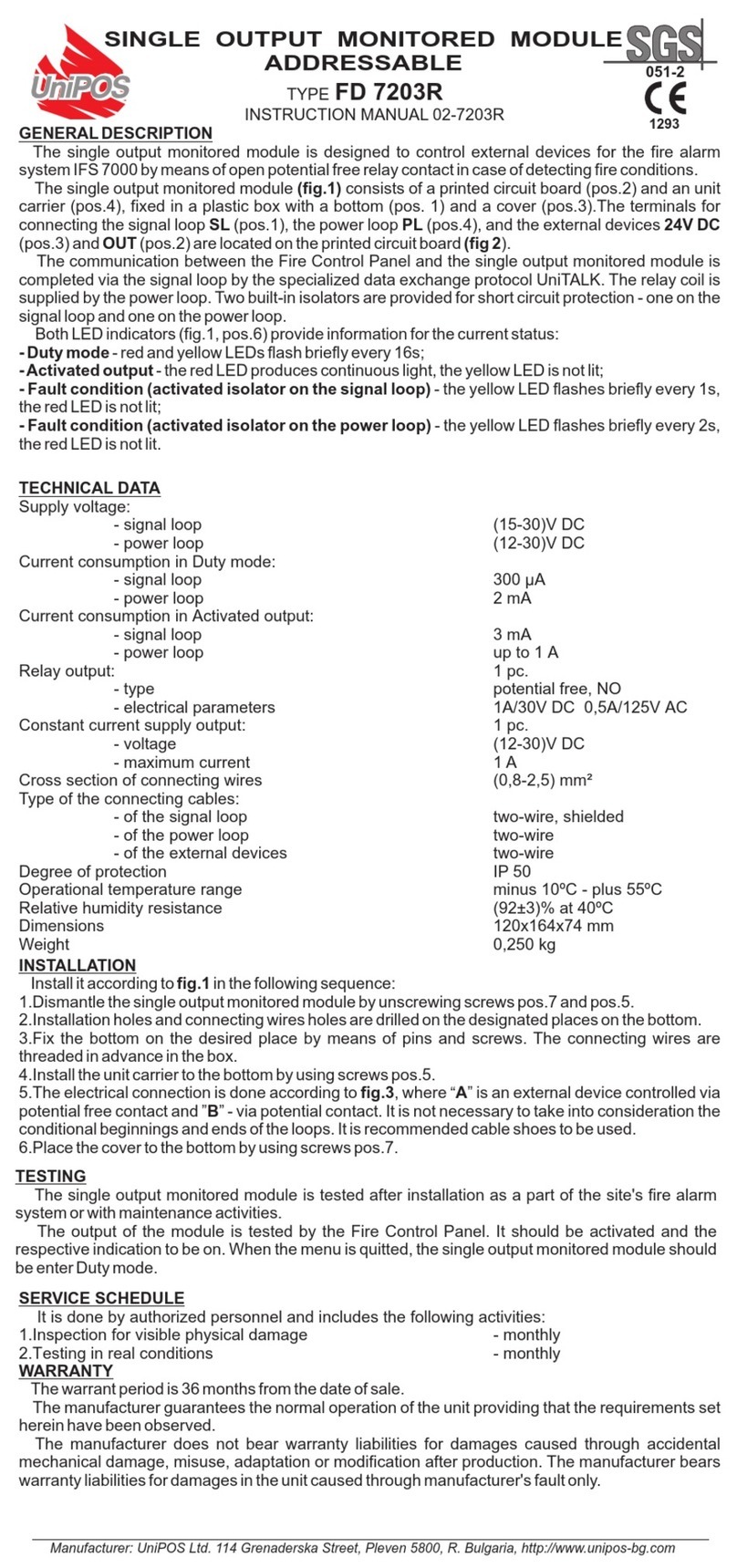 UniPOS FD 7203R instruction manual