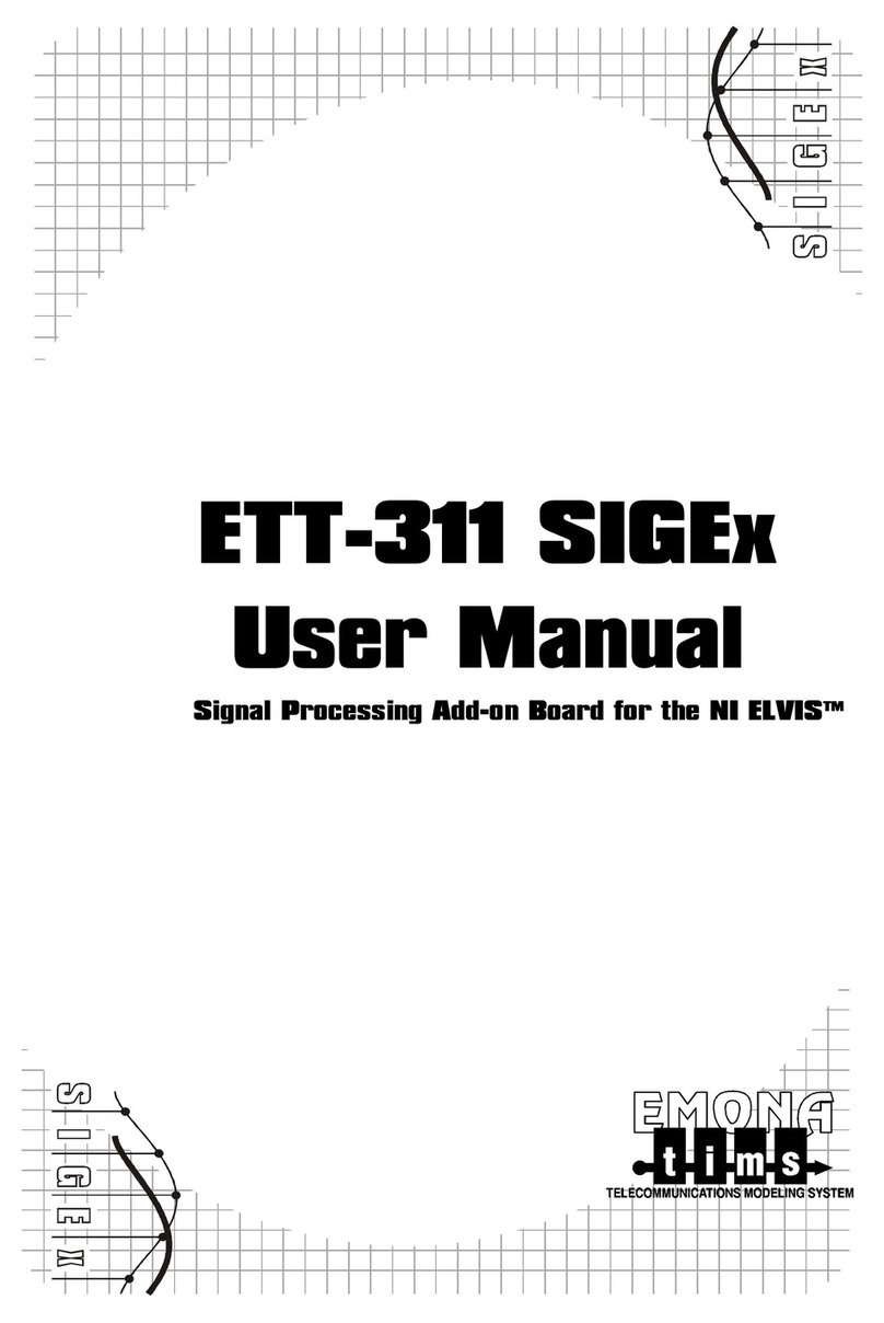 Emona Instruments SIGEx ETT-311 user manual