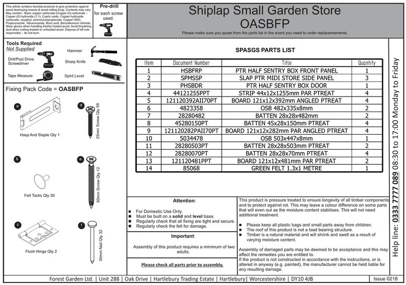Forest garden OASBFP quick start guide