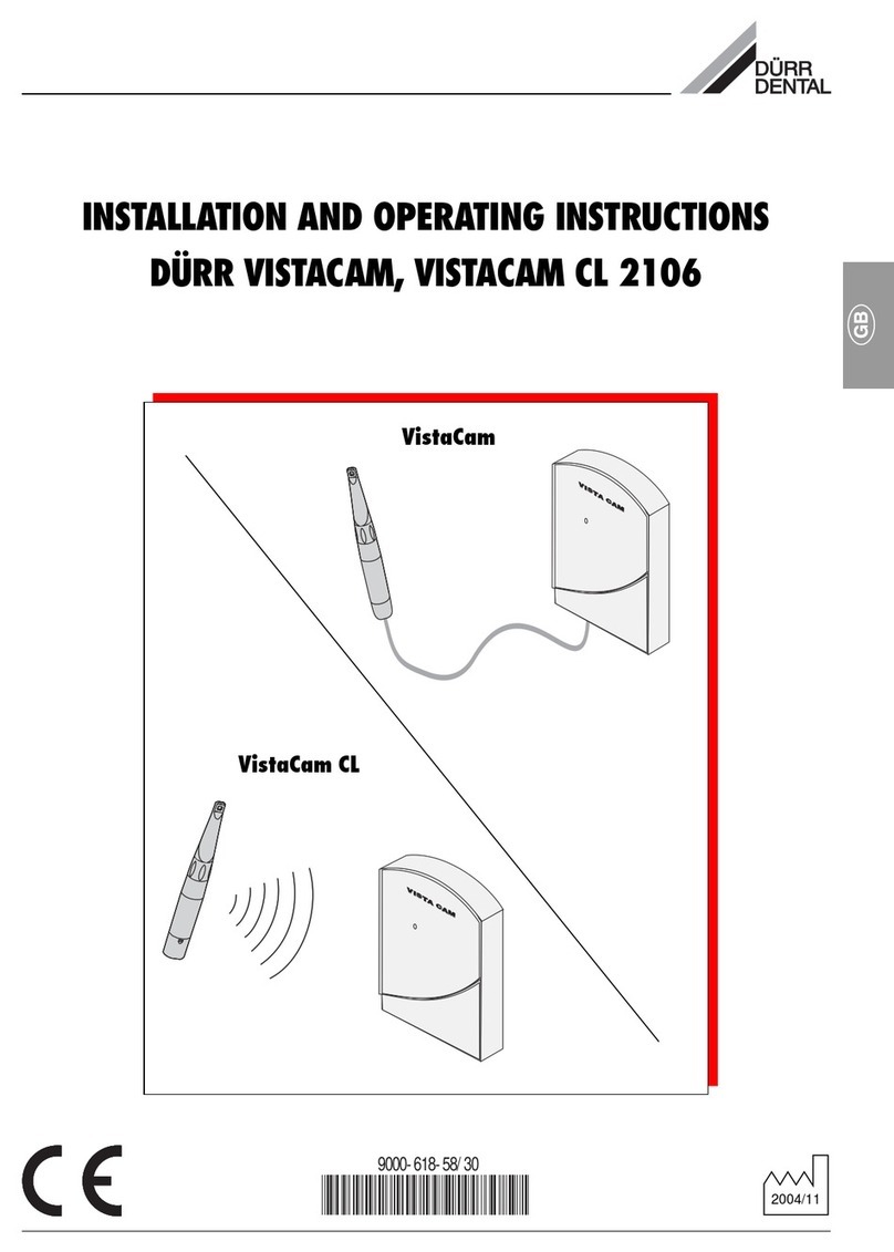 Durr Dental VISTACAM CL 2106 Installation and operating instructions