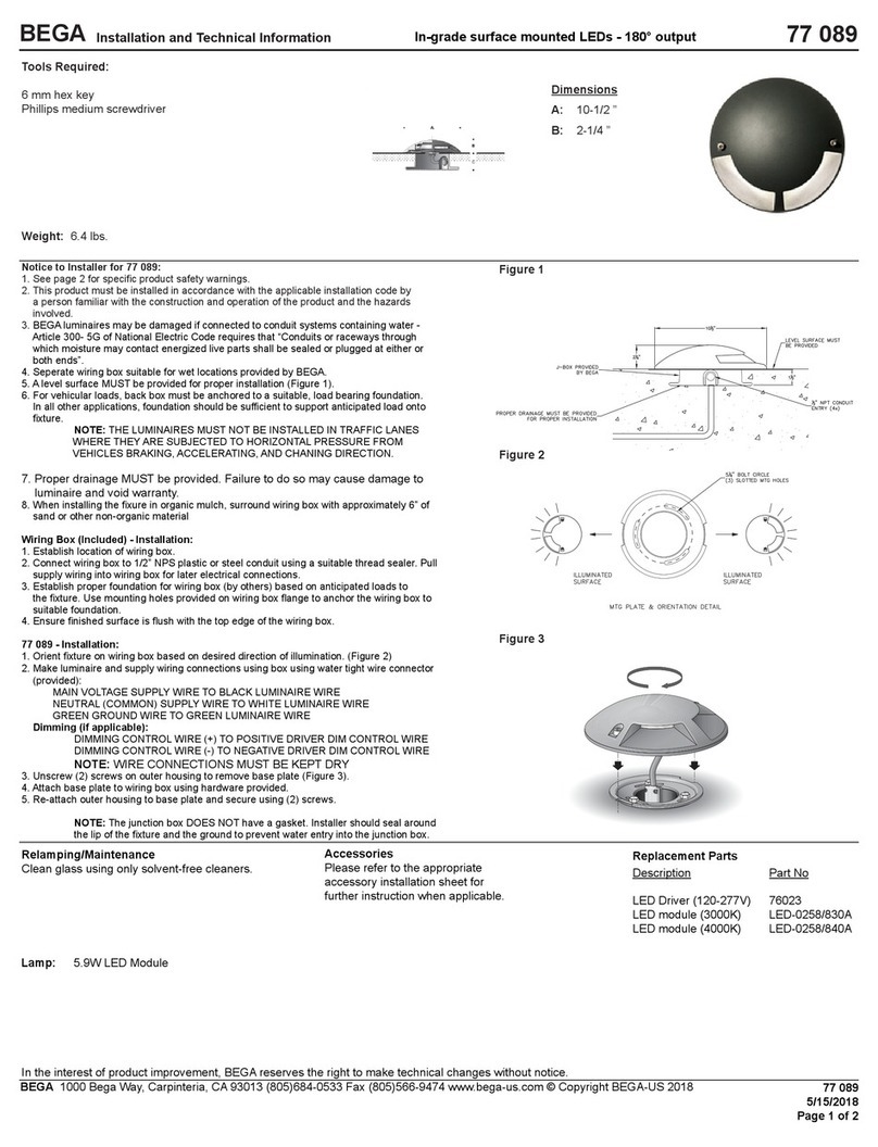 BEGA 77 089 Manual