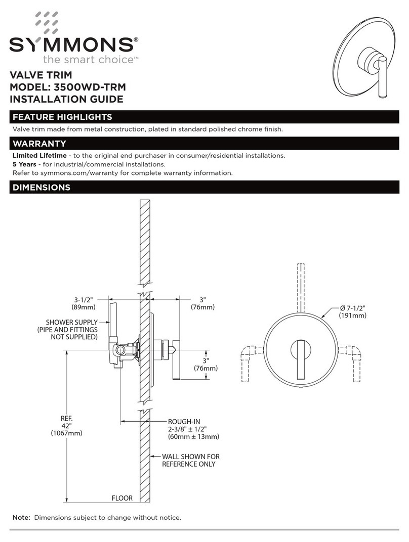 Symmons 3500WD-TRM User manual