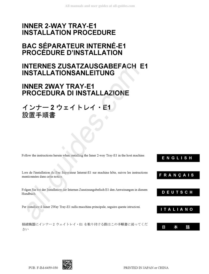 Canon INNER 2-WAY TRAY-E1 INSTALLATION PROCEDURE