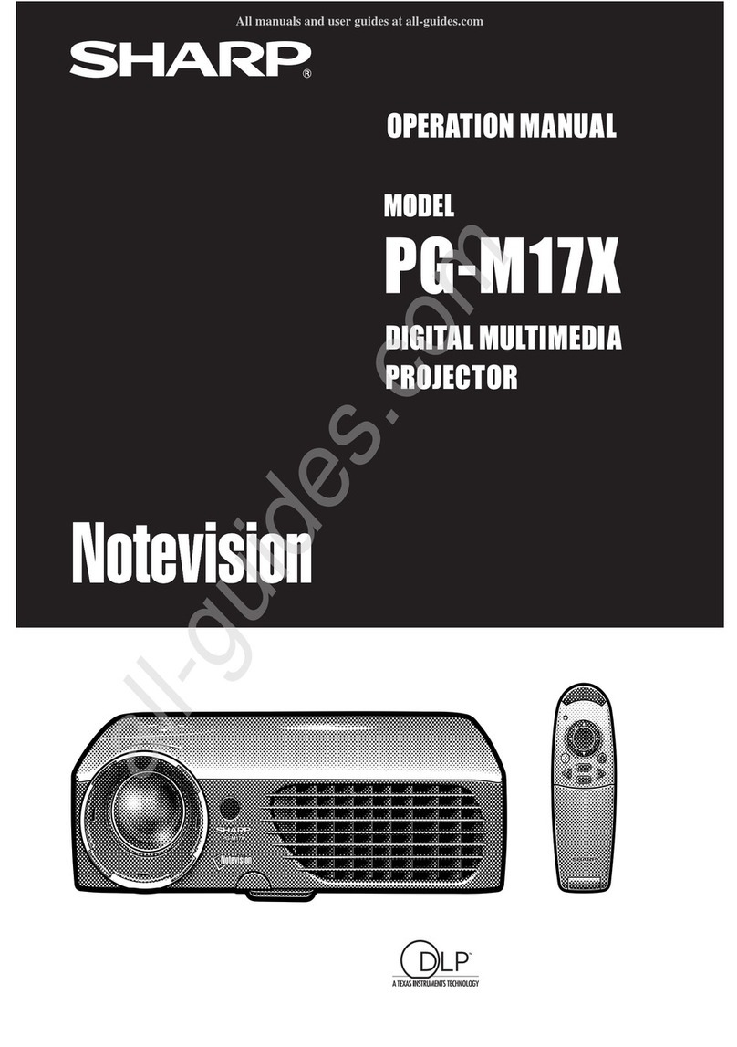 Sharp Notevision PG-M17X User manual