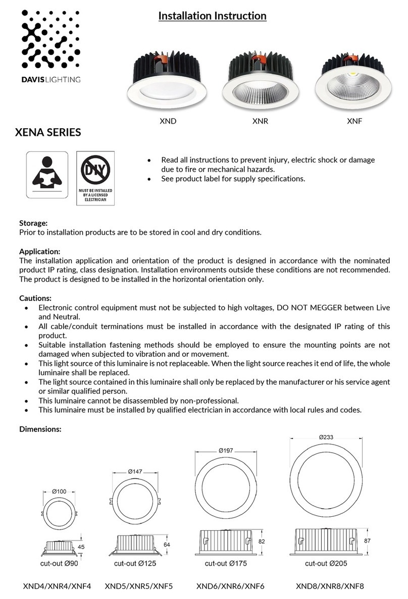 DAVIS XENA Series Installation instruction