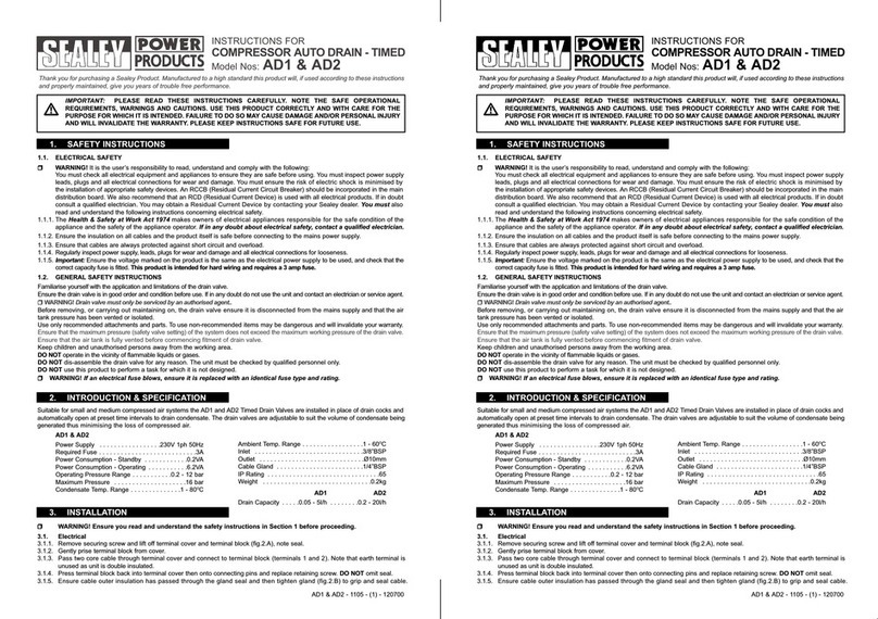 Sealey AD1 instructions
