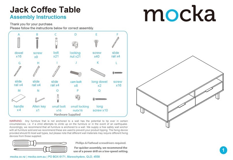 Mocka Jack Coffee Table Assembly instructions