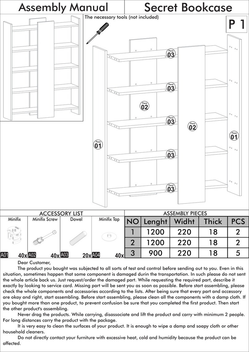 Hepsiburada Secret Bookcase Assembly manual