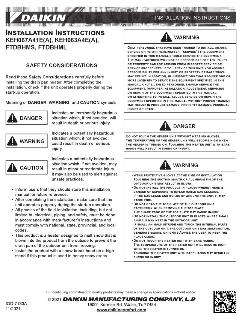 Daikin KEH067A41E(A) installation instructions
