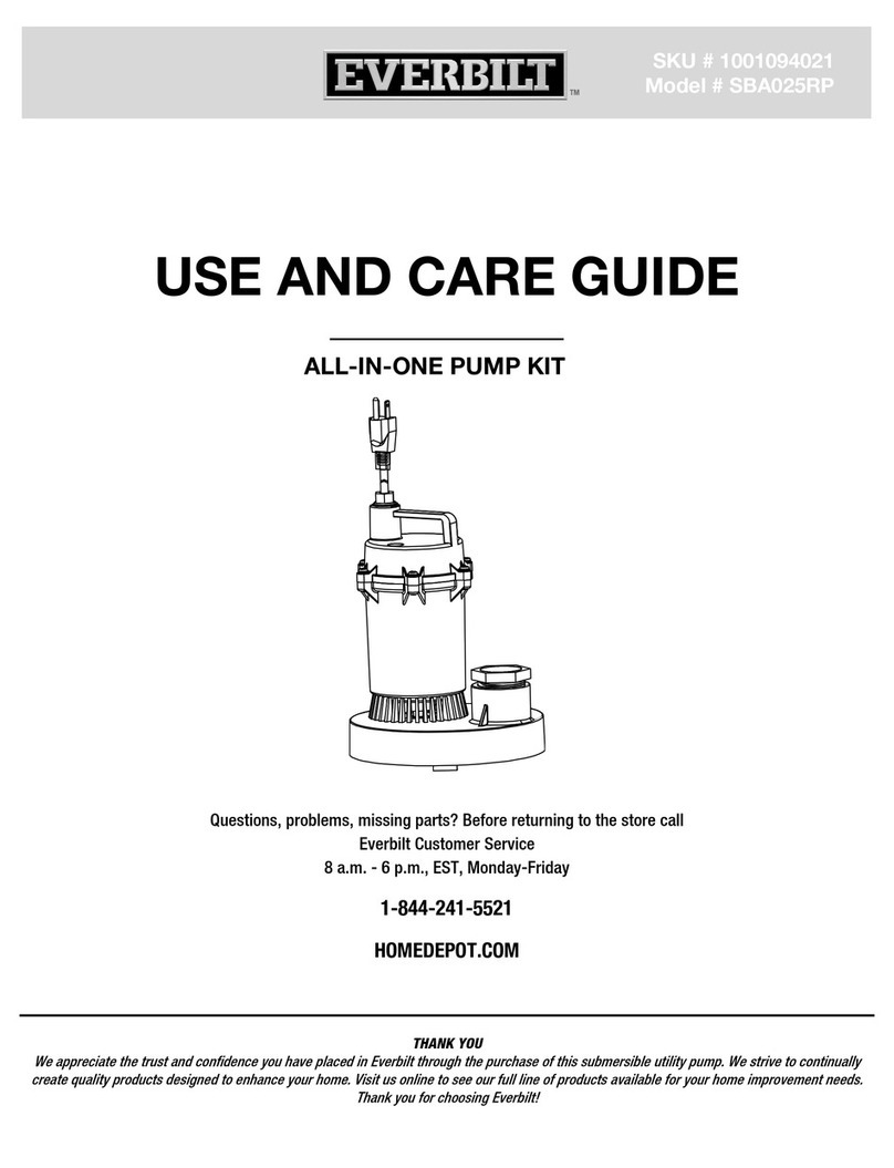 Everbilt SBA025RP Use and care guide