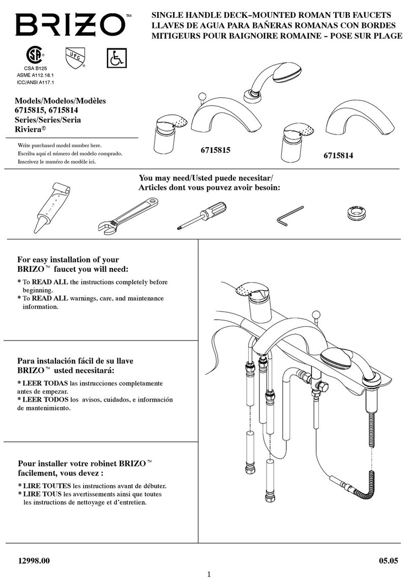 Masco Brizo Riviera 6715815 installation instructions
