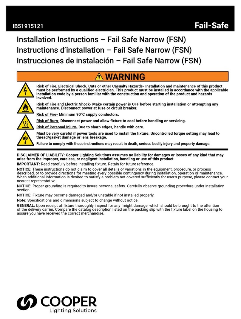 Cooper Lighting Solutions Fail Safe Narrow User manual