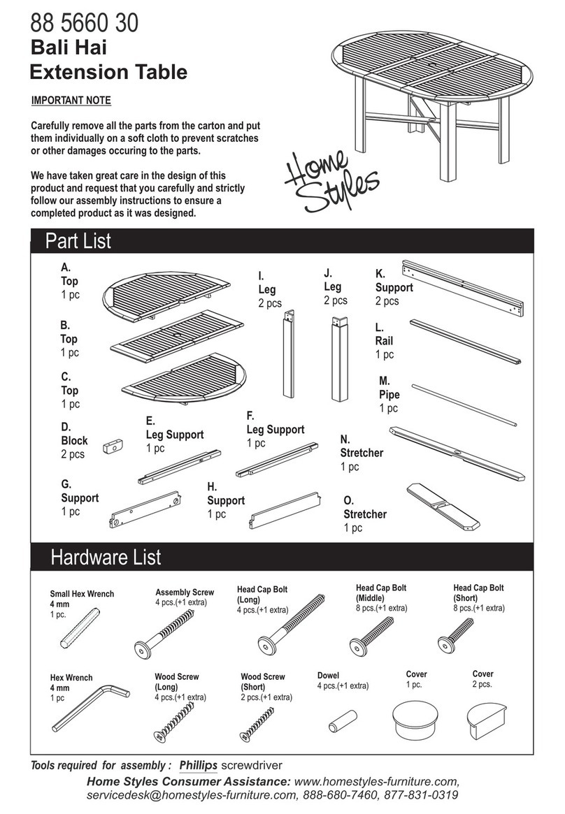 Home Styles 88 5660 30 Assembly instructions Home Styles 88 5660 30 Assembly instructions