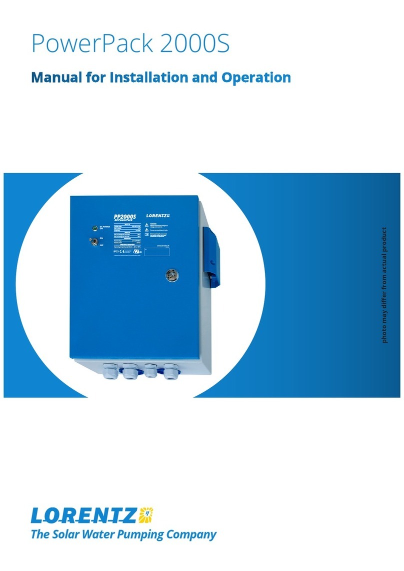 Lorentz PowerPack PP2000S Manual for installation and operation