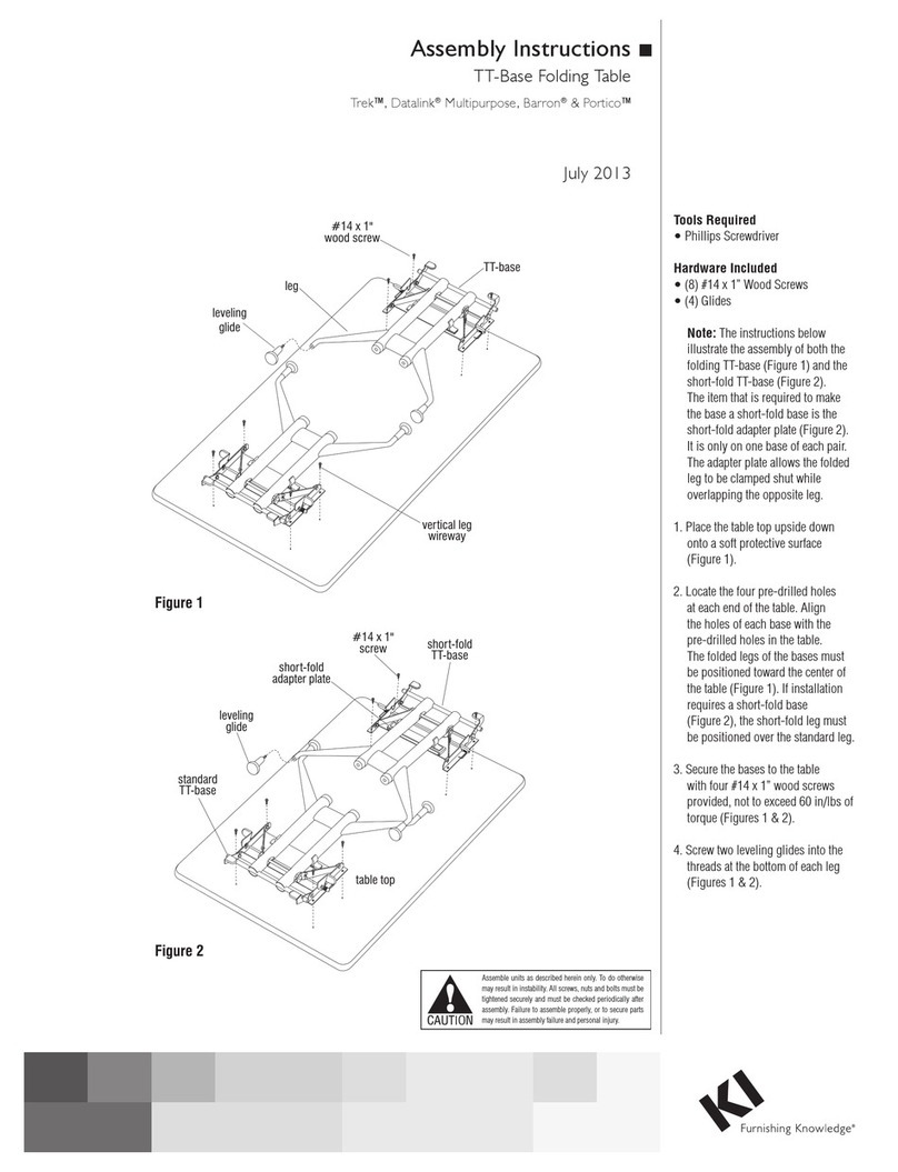 KI Trek TT-Base Folding Table User manual