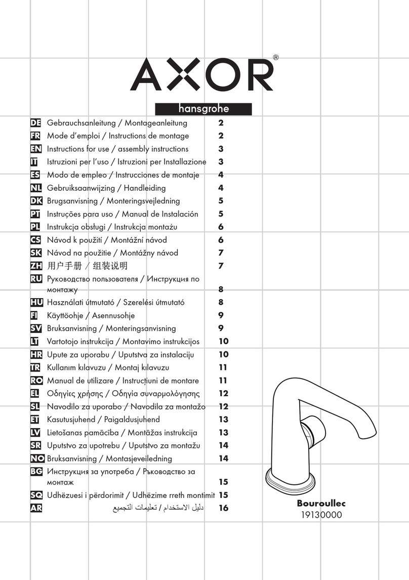 Hans Grohe Axor Bouroullec 19130000 Manual