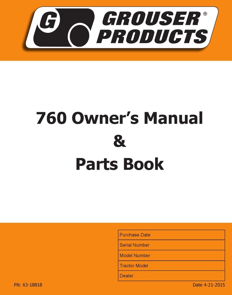 Grouser Products 760 Owner's manual & parts book