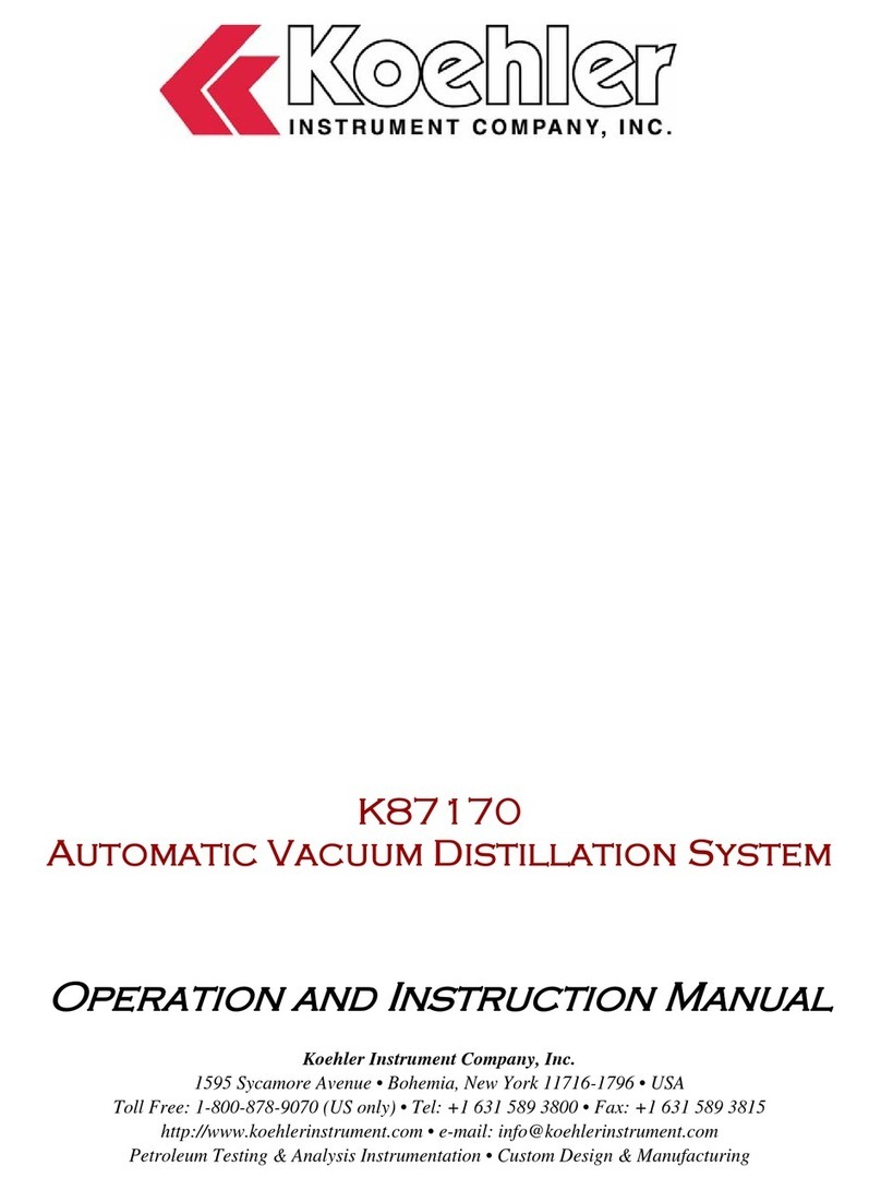 Koehler K87170 Operation and instruction manual
