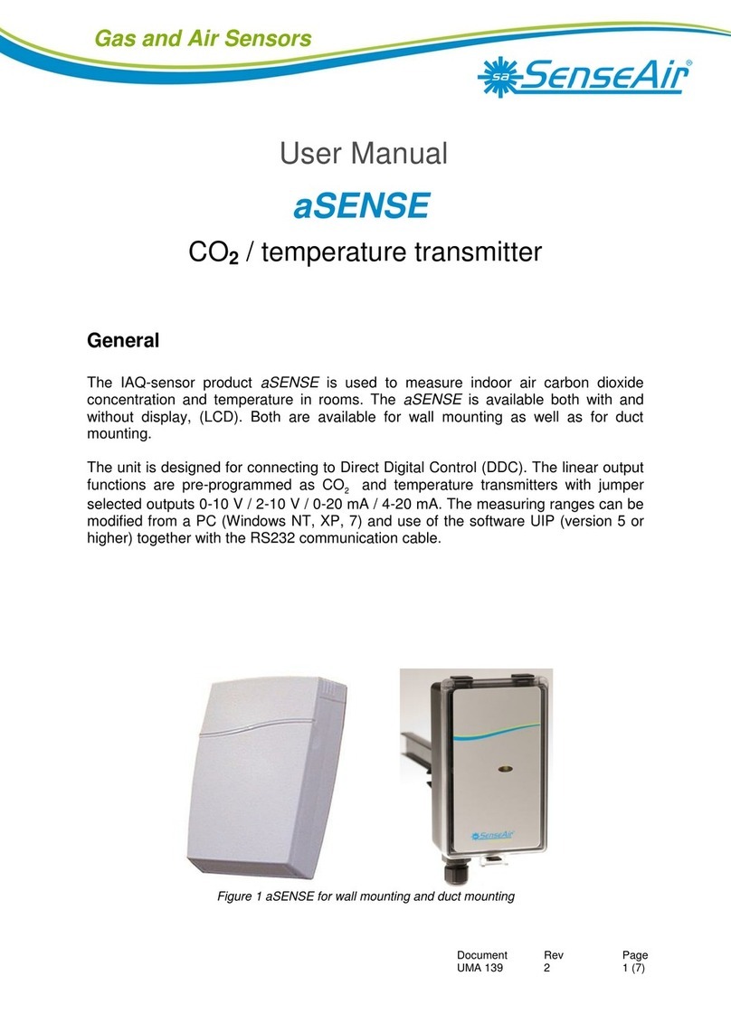 SenseAir aSENSE User manual