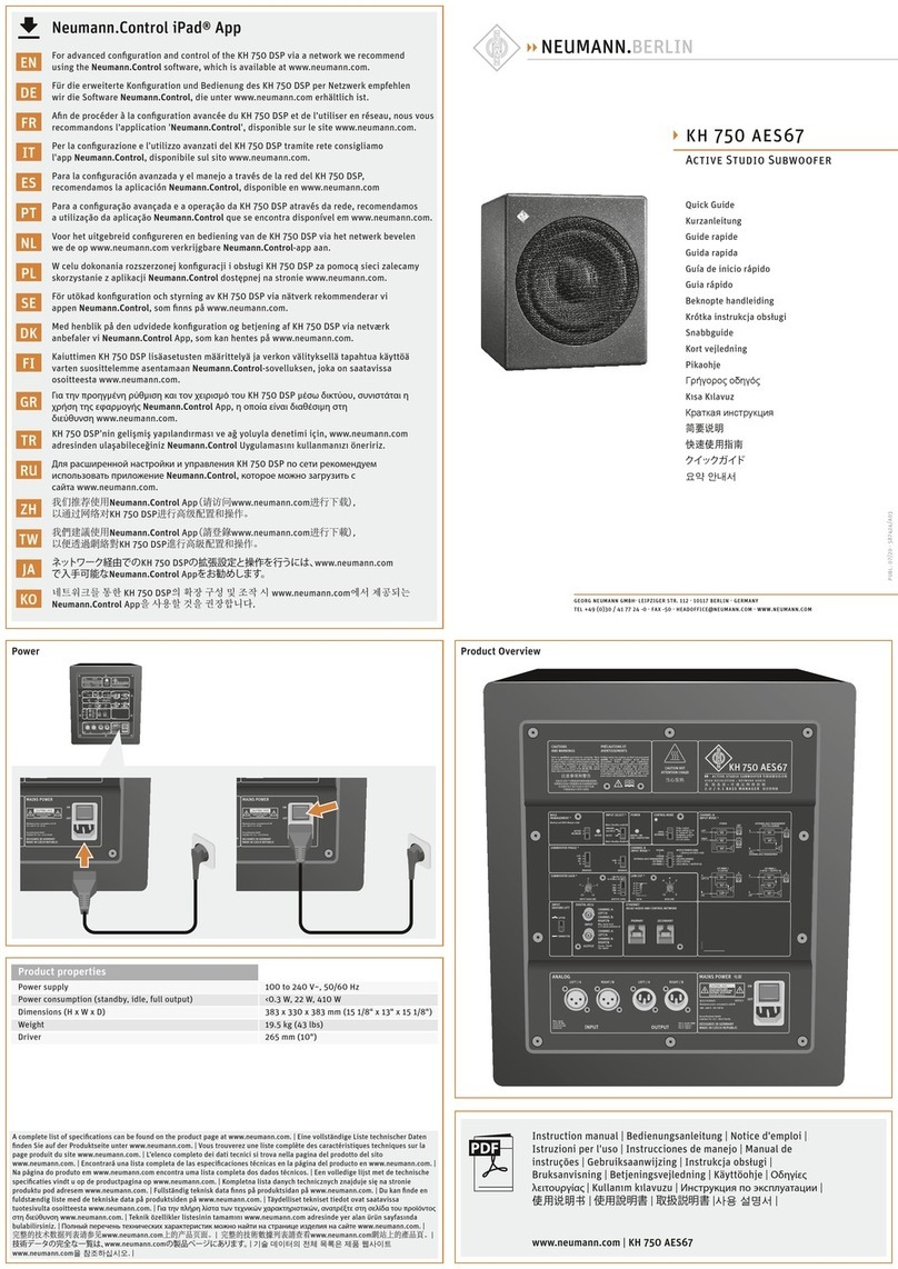 Neumann KH 750 AES67 quick guide