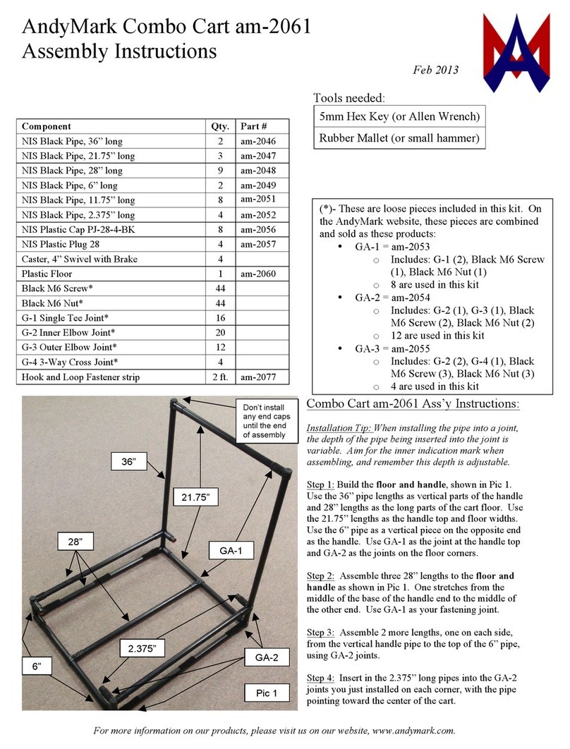 AndyMark Combo Cart am-2061 Assembly instructions AndyMark Combo Cart am-2061 Assembly instructions