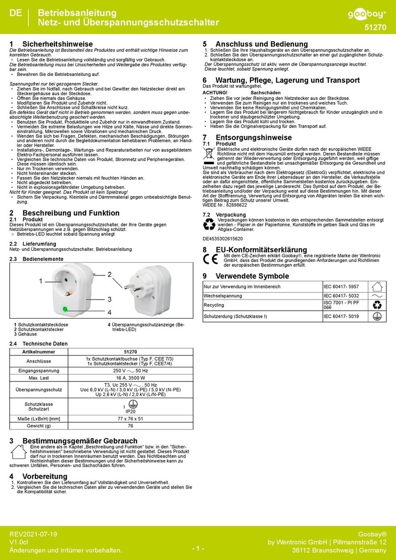 Wentronic Goobay 51270 user manual