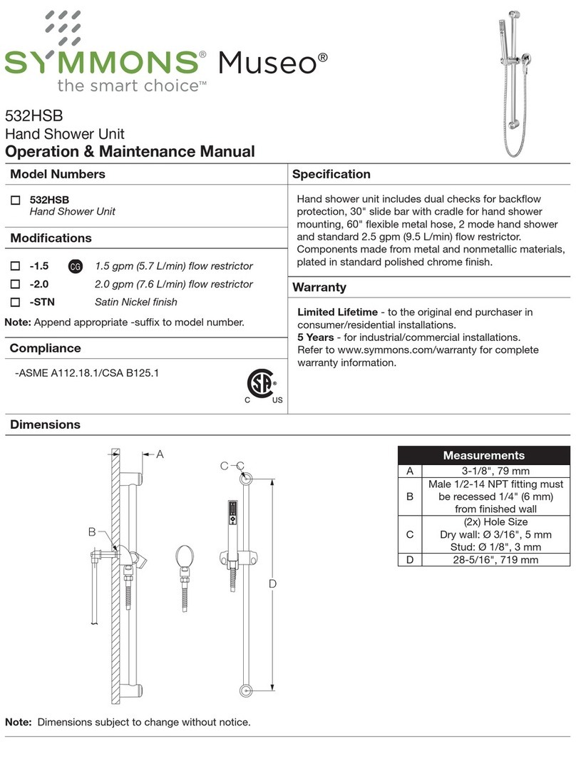 Symmons Museo 532HSB Manual