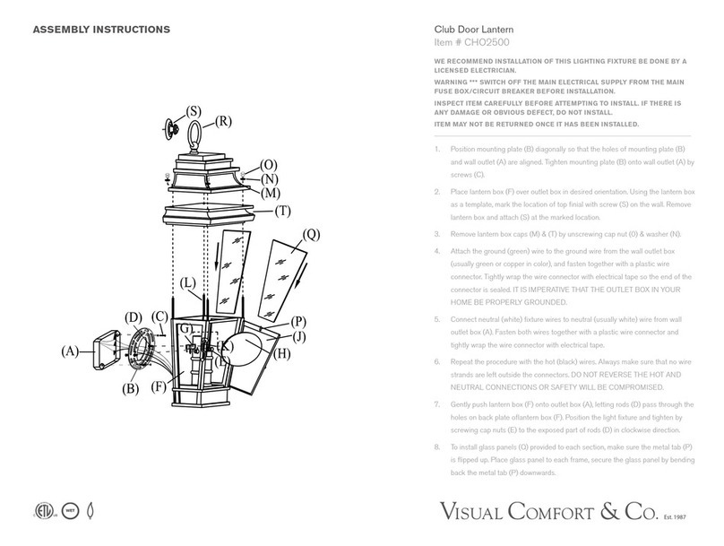Visual Comfort & Co. CHO2500 Assembly instructions