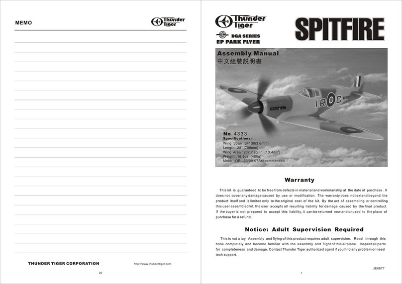THUNDER TIGER SPITFIRE DGA Series User manual