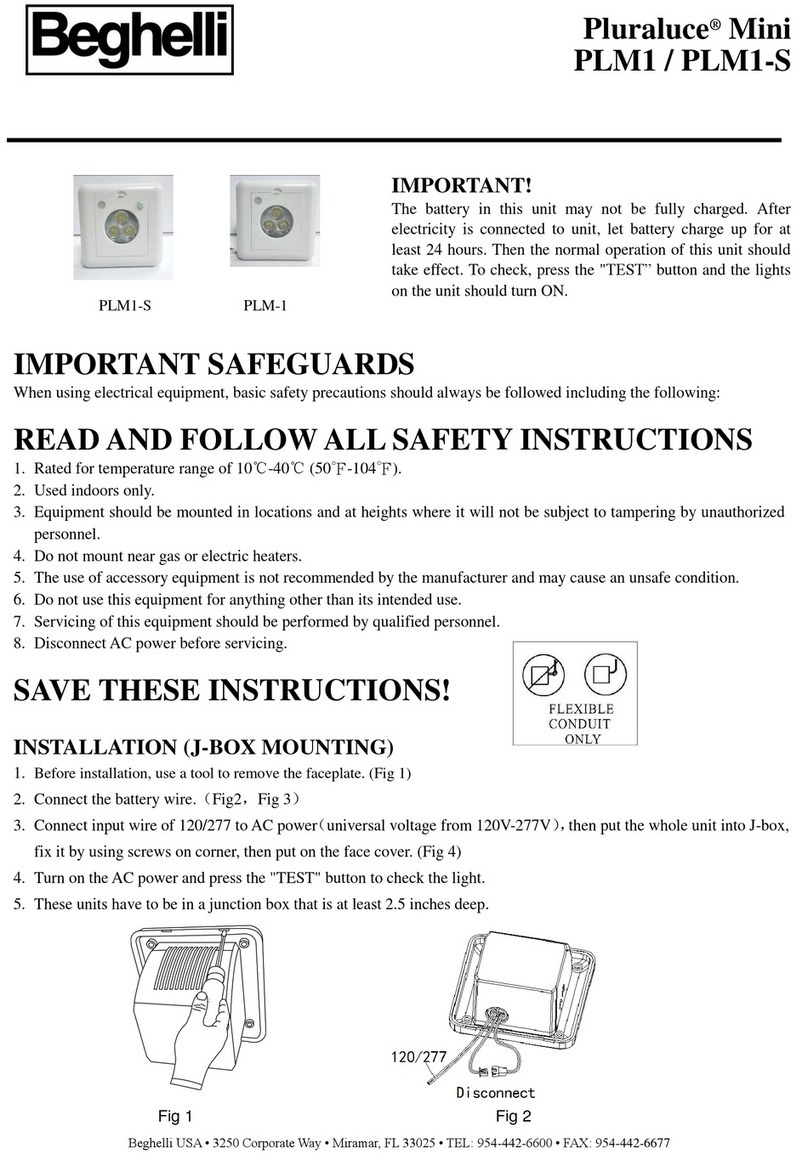 Beghelli Pluraluce Mini User manual