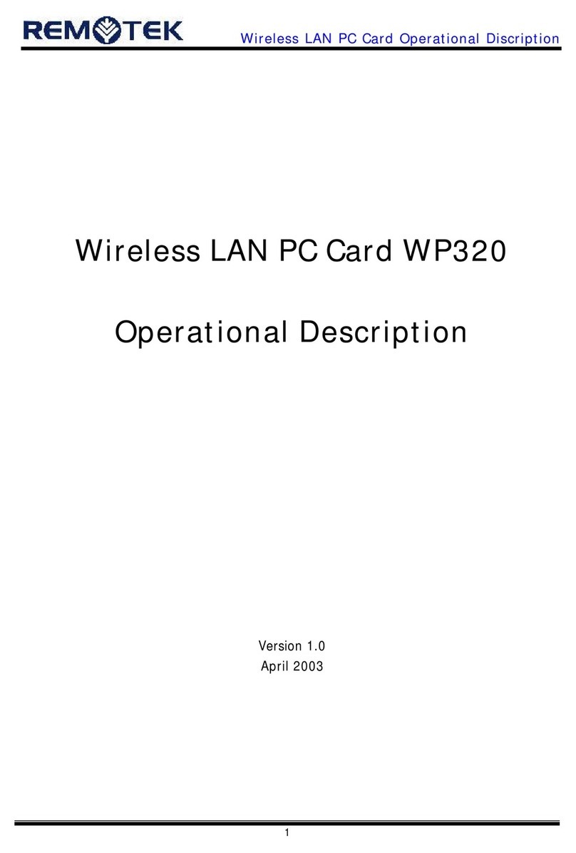 Remotek WP320 Operational description