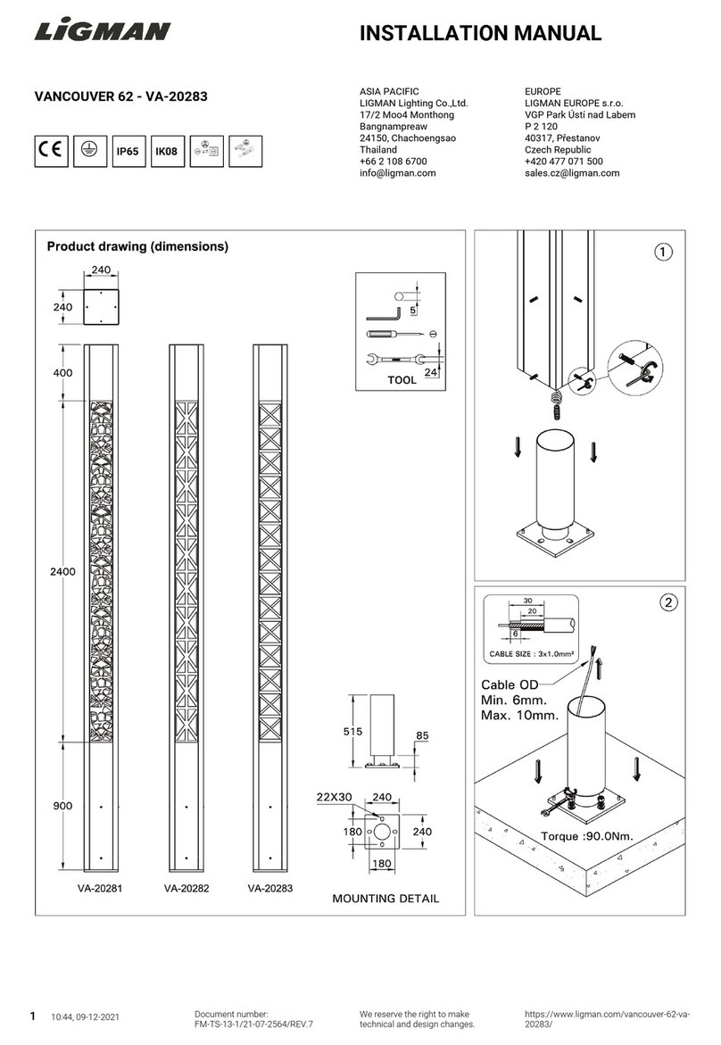 LIGMAN VANCOUVER 62 User manual