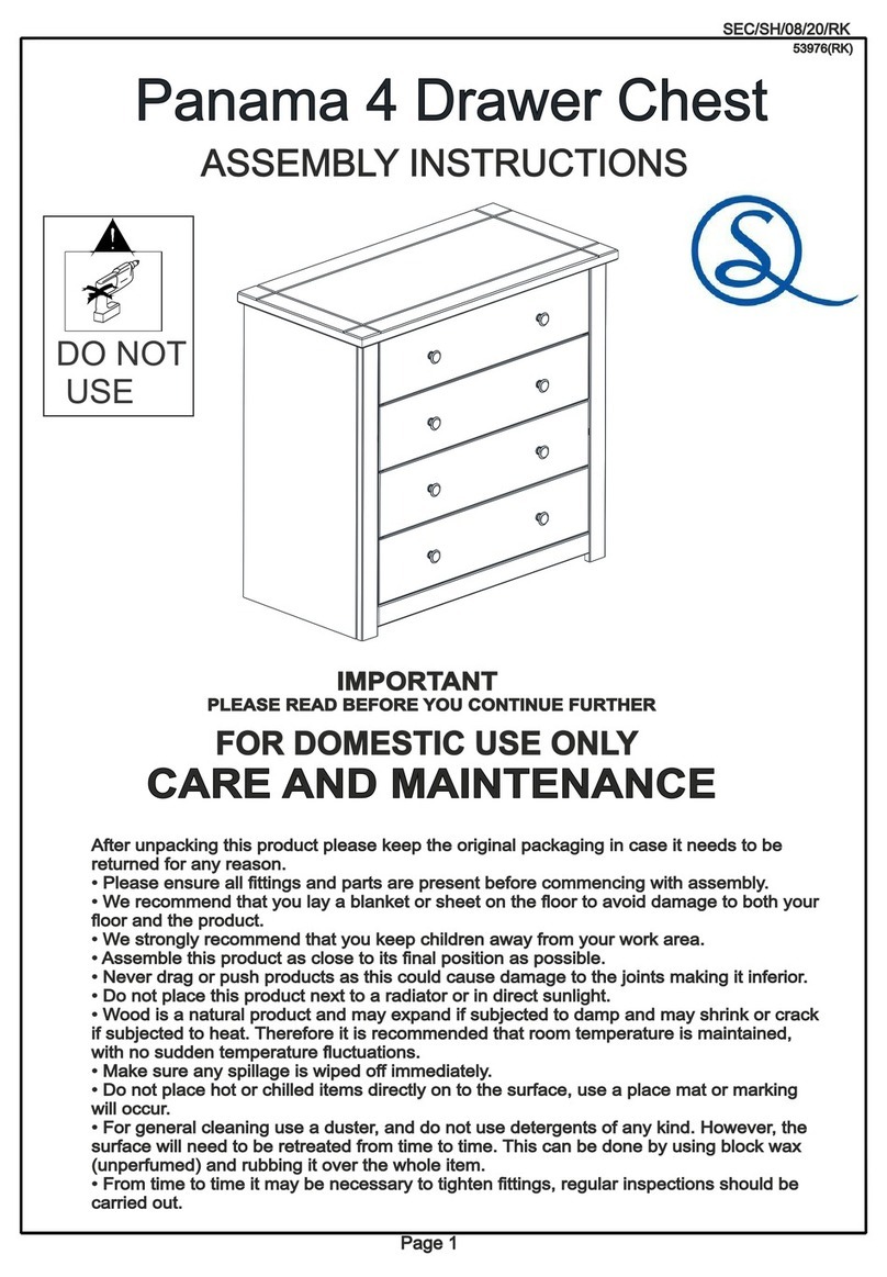 Seconique Furniture Panama Assembly instructions