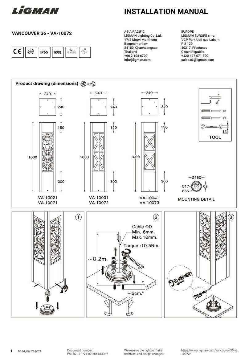 LIGMAN VANCOUVER 36 User manual