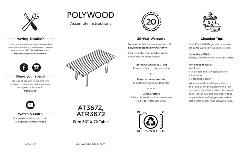 Polywood AT3672 User manual