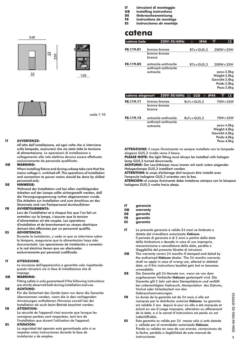 Viabizzuno catena Installing instructions