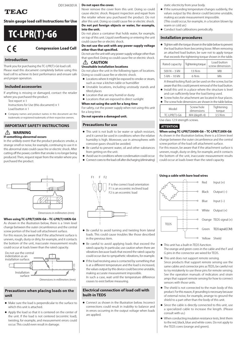 Teac TC-LPR-G6 Instructions for use